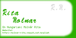 rita molnar business card