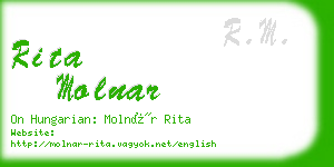 rita molnar business card